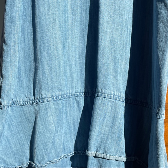 Bella Dahl Chambray - side stripe racer back dress - Picture 4 of 8